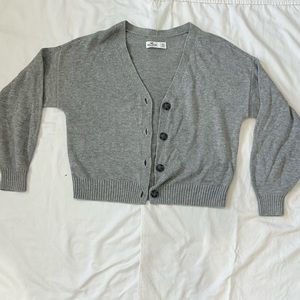 Grey button up sweater size XS from Hollister